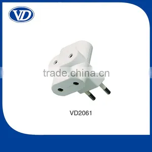 2 Round Pin Electrical Plug Adapter VD2061 thumbnail-1