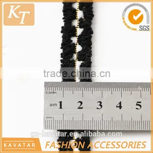 High Quality White and Black Pattern Ribbon With Cotton Fabric Cover thumbnail-3