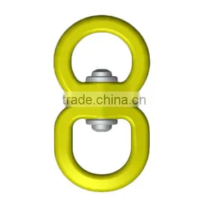 High Quality Yellow Swivel Aluminum Hook Swivel Hook Double Eye thumbnail-2