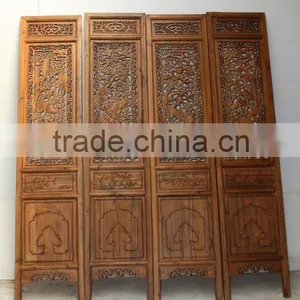 Chinese Antique Hand-craft Painging 4 Pieces Screen thumbnail-1