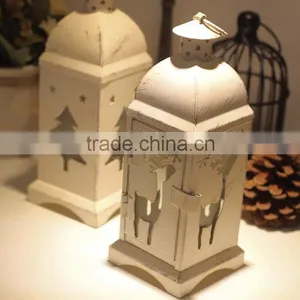Old Hollow Iron Lantern Foreign Trade Metal Candle Holder J070 thumbnail-2