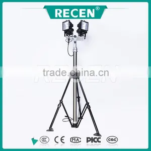 Chinf Factory 4*500w Double Headlight Professinal Portable Telescopic High Mast Flood Light Tripod Stand thumbnail-1