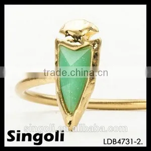 Snake Bracelet Emerald Cuff Bracelet Snake Charm Bracelet Gold Tone Bangle Jewelry Component thumbnail-1