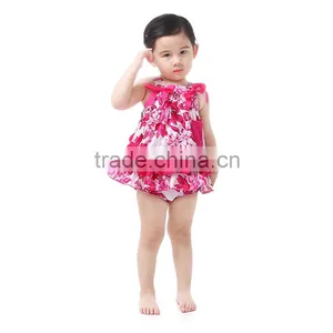 Organic Cotton Baby Romper Wholesale Baby Clothes Newborn Backless Lovely Floral Pattern Baby Girls Romper thumbnail-2