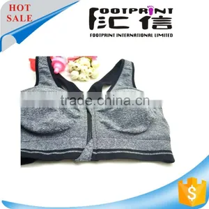 Fitness Ladies H-shaped Sports Zipper Bra Underwear Wholesale thumbnail-1