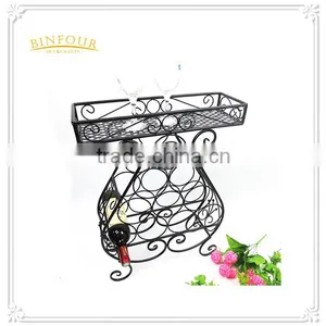 Custom Hot Sale Wine Bottle Shelving Metal Display Rack thumbnail-1