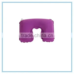 Promotion Inflatable Flocking Pillow, Car Travel Air Pillow thumbnail-6