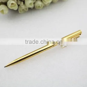 Gold Slim Metal Pen , 24K Gold Pen With Crystal thumbnail-4