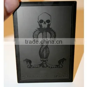 China Manufacturer High Quality Durable Nice Brushed Blank Cheap Metal Business Cards thumbnail-1