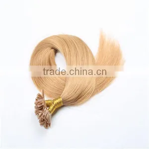 Wholesale Large Stock Color 613 Remy u Tip Nail Tip Keratin Human Hair Extension thumbnail-2