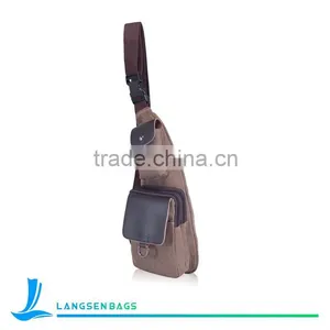 Custom Canvas Messenger Bag Wholesale Men Chest Bag thumbnail-2