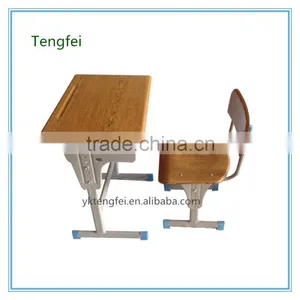 Hot Selling Adjustable Werzalit Top Desk And Chair Set, School Furniture thumbnail-1