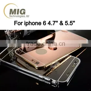 Case for Iphone 6 Case for Iphone 6S Aluminum Metal Frame Bumper Mirrior Back Cell Phone Cover thumbnail-4