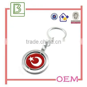 Enamel Turkey Flag Keychain for Promotional Gift thumbnail-1