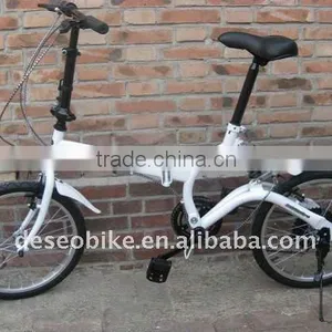 White Carbon Steel Folding Bike thumbnail-1