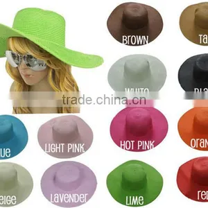 Personalized Monogrammed Women's Beach Floppy Hat thumbnail-1