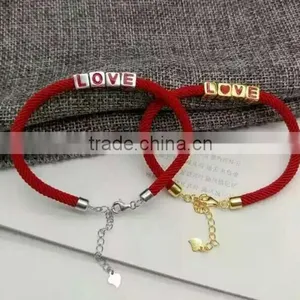 Adjustable 925 Sterling Silver Kabbalah Red String Couple Bracelet Wholesale thumbnail-3