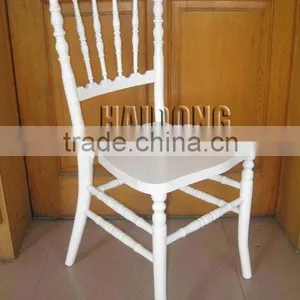 HDW-NL-D04 DELUXE WOODEN NAPOLEON CHAIR IN WHITE thumbnail-1