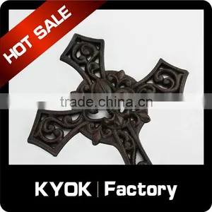 KYOK Special Design Wrought Iron Curtain Iron Cross,home Decorative Iron Cross,cast Iron Crosses thumbnail-4