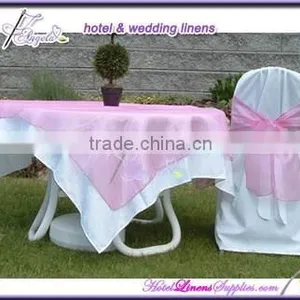 Light Pink Organza Table Overlays for Special Events, Weddings, Parties, Wedding Table Overlays thumbnail-1