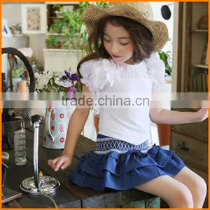 2016 Summer New Korean Children Summer Girls Summer a New Generation Female T-shirt Bottoming Shirt Wholesale thumbnail-1