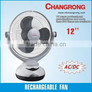 Rechargealbe Emergency 12'' Table Fan With LED CR-1038 thumbnail-1