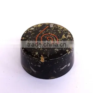 Black Tourmaline Stone Orgonite Tower Buster thumbnail-4