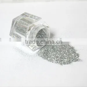 PET 1/256 Silver Color Solvent Resistance UV Resistance Glitter Powder thumbnail-1
