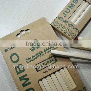 7" Jumbo Size Hexagonal Shape High Quality 5.0mm Color Leadnatural Wood Colored Pencil thumbnail-1