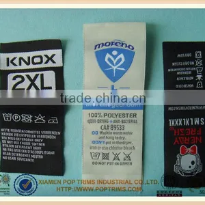 Clothing Label Cut and Folded Size Garment Woven Label thumbnail-1