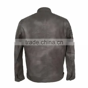 Men PU Leather Jacket Spring and Autumn Clothes thumbnail-2
