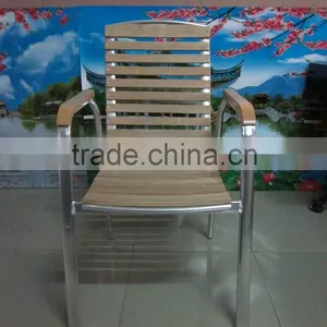 Comfortable High Back Wood Mental Stacking Armrest Bar Chair YC094 thumbnail-1