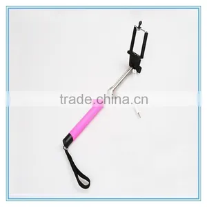 2015 NEW Extendable Wired Selfie Stick With Bluetoot Handheld Telescoping Monopod Built-in Shutter With Mount Clip Phone Holders thumbnail-1