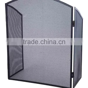 Black and Metal Material Fireplace Screen thumbnail-1