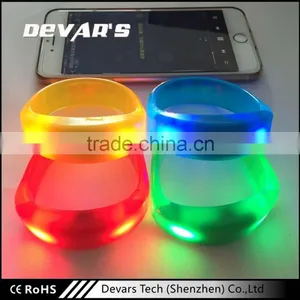 Shenhzhen Factory Custom New Products Light up Customled Led Colorful Wristband thumbnail-1
