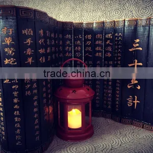 Promotion Poppas BS10 Classic Colorful Hurricane Lantern,Home Decoration Wedding ABS Plastic Lantern thumbnail-1