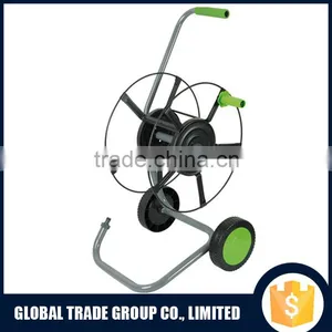 Hose Pipe Reel Holder Trolley Cart Garden Water Portable Free Standing Stand With 15M Hose 552464 thumbnail-1