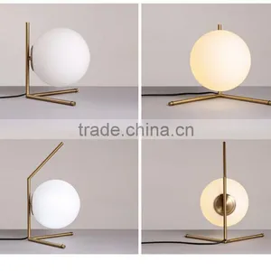 Modern Table Lamp White Lampshade Gold Lamp Base Residential Lighting thumbnail-6