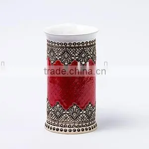 16oz Mug With Handbuilding Techniques, Ceramics and Pottery, Red Mug thumbnail-1