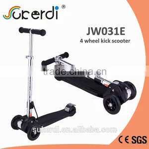 Electroplated T Bar 80kg Max Load Foldable Kids Kick Scooter Portable Scooter thumbnail-1