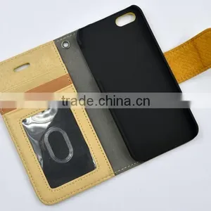 Mat Grain PU Leather Phone Case for Iphone 6 With Card Slots , Strap Holder and the Magnet Cover thumbnail-4