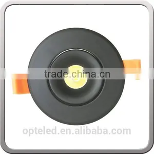Adjustable Ceiling Down Light Recessed COB LED Downlight 9W 12W in Black Finish thumbnail-1