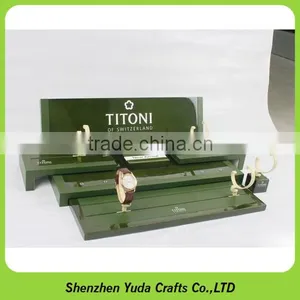 Wooden Material Wrist Watch Display Counter With Acrylic Board, Custom Top Grade Watch Stand thumbnail-5