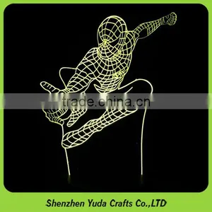 Bespoke Iron Man Spider Man Cartoon Figure Desk Micro USB Lighting Table Lamp thumbnail-6