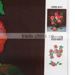 5D DIY Blooming Rose Restaurant Embroidered Faux Diamond Square Full Diamond thumbnail-4
