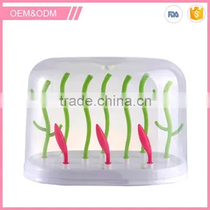 New Products Durable FDA Standard Tree Shape pp Bottle Dryer With Dust Cover thumbnail-1