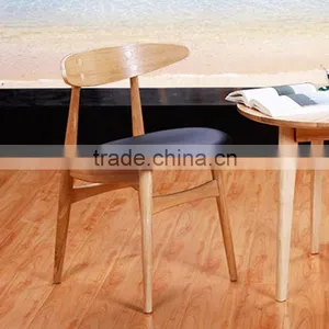 Modern Compact Solid Wood Leather Living Room Dining Chair thumbnail-5