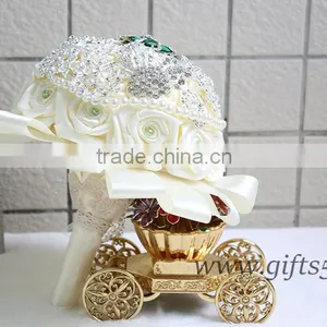 2016 Latest Handmade Silk Flower Wedding Bouquets thumbnail-2