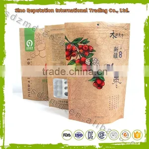Custom Printed Kraft Paper Food Bag Packaging Design With Window thumbnail-4
