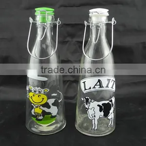 Color Decal Swing Top Glass Mug for Drink Milk Customize thumbnail-1